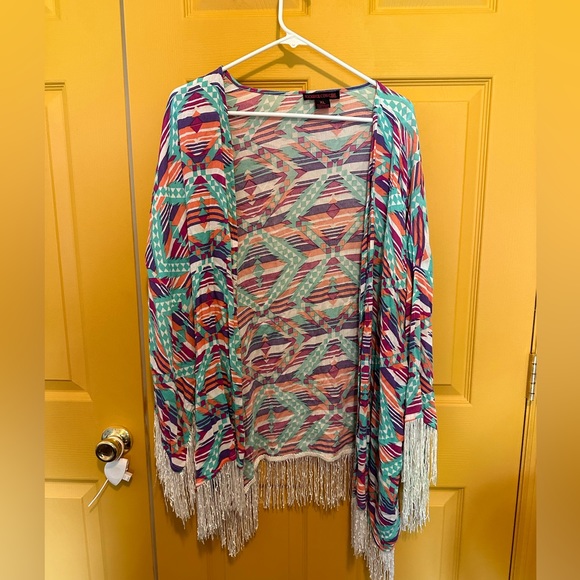 Rock & Roll Cowgirl Sweaters - XL Rock & Roll Cowgirl Kimono